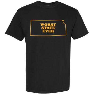 Kansas State Worst State Ever Garment-Dyed Heavyweight T-Shirt
