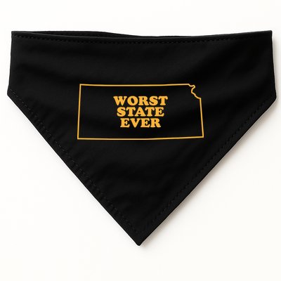 Kansas State Worst State Ever USA-Made Doggie Bandana