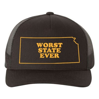 Kansas State Worst State Ever Yupoong Adult 5-Panel Trucker Hat