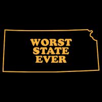 Kansas State Worst State Ever Drawstring Bag