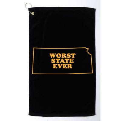 Kansas State Worst State Ever Platinum Collection Golf Towel