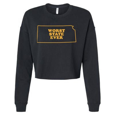 Kansas State Worst State Ever Cropped Pullover Crew