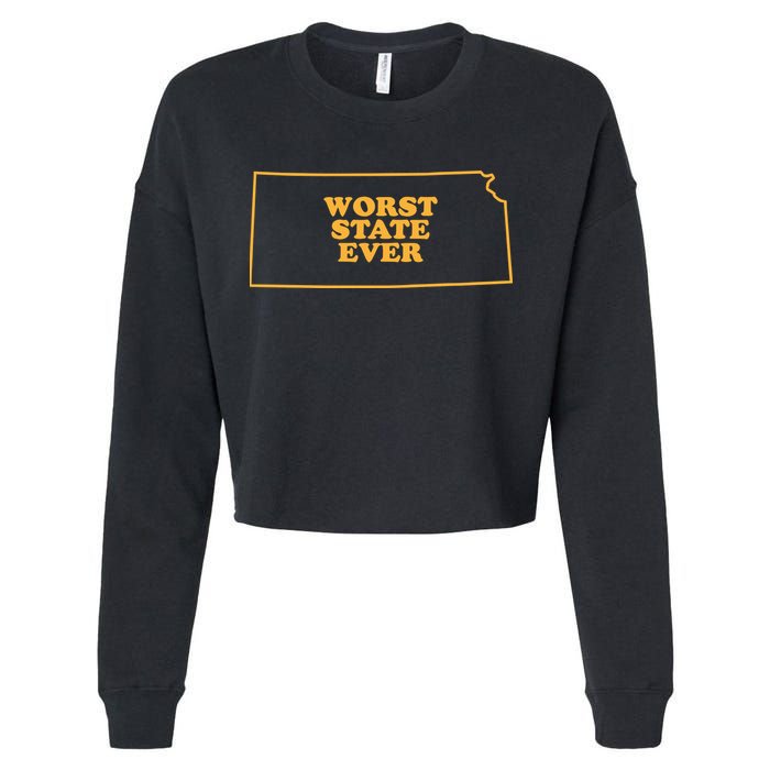 Kansas State Worst State Ever Cropped Pullover Crew