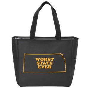 Kansas State Worst State Ever Zip Tote Bag