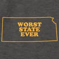 Kansas State Worst State Ever Vector Backpack