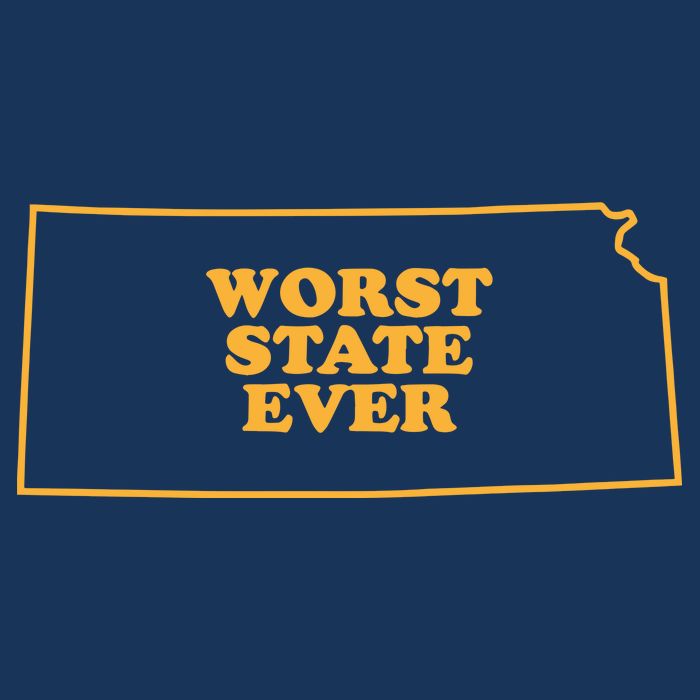 Kansas State Worst State Ever Infant Baby Jersey Bodysuit