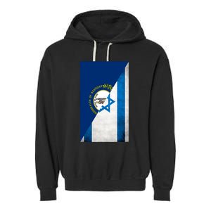 Kentucky Stands With Israeli Flag Kentucky Flag Garment-Dyed Fleece Hoodie