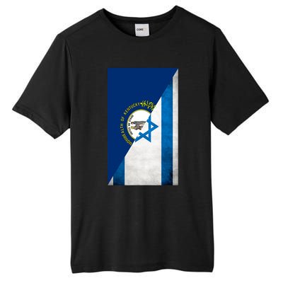 Kentucky Stands With Israeli Flag Kentucky Flag Tall Fusion ChromaSoft Performance T-Shirt