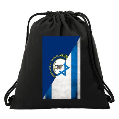 Kentucky Stands With Israeli Flag Kentucky Flag Drawstring Bag
