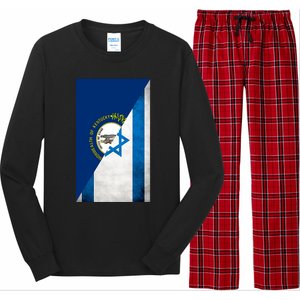 Kentucky Stands With Israeli Flag Kentucky Flag Long Sleeve Pajama Set