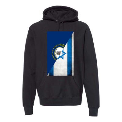 Kentucky Stands With Israeli Flag Kentucky Flag Premium Hoodie