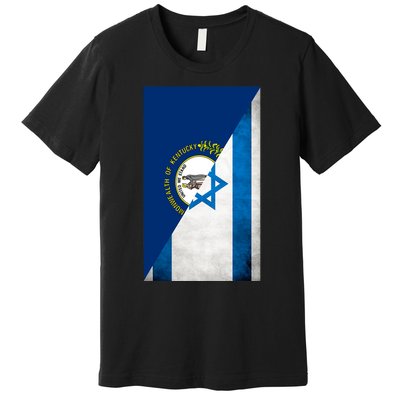 Kentucky Stands With Israeli Flag Kentucky Flag Premium T-Shirt