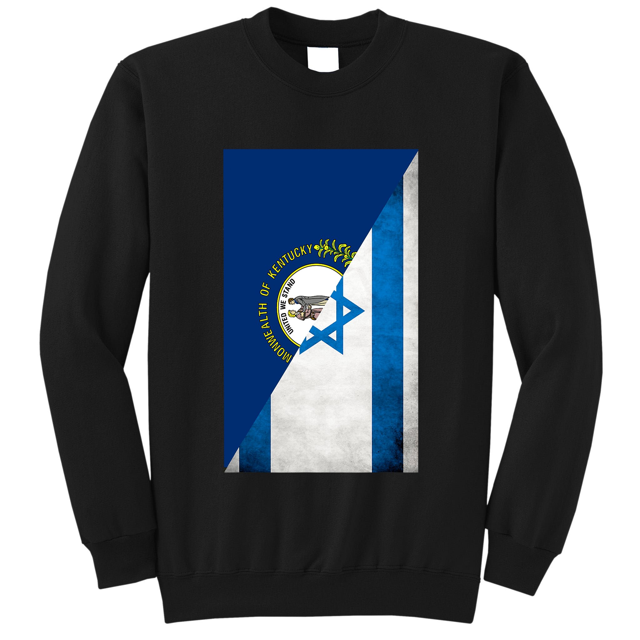 Kentucky Stands With Israeli Flag Kentucky Flag Tall Sweatshirt