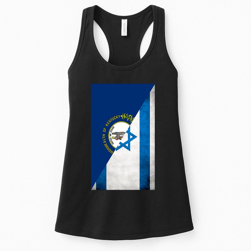 Kentucky Stands With Israeli Flag Kentucky Flag Womens Tank Top