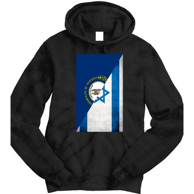 Kentucky Stands With Israeli Flag Kentucky Flag Tie Dye Hoodie