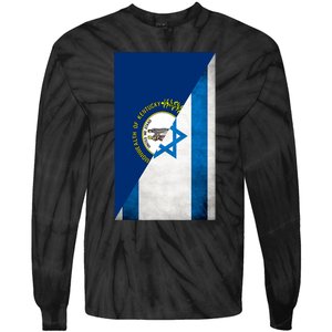 Kentucky Stands With Israeli Flag Kentucky Flag Tie-Dye Long Sleeve Shirt