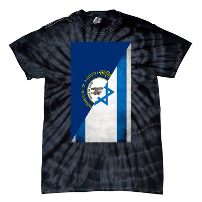 Kentucky Stands With Israeli Flag Kentucky Flag Tie-Dye T-Shirt