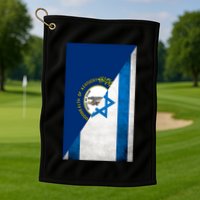 Kentucky Stands With Israeli Flag Kentucky Flag Golf Towel