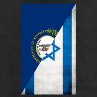 Kentucky Stands With Israeli Flag Kentucky Flag Golf Towel