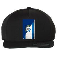 Kentucky Stands With Israeli Flag Kentucky Flag Wool Snapback Cap