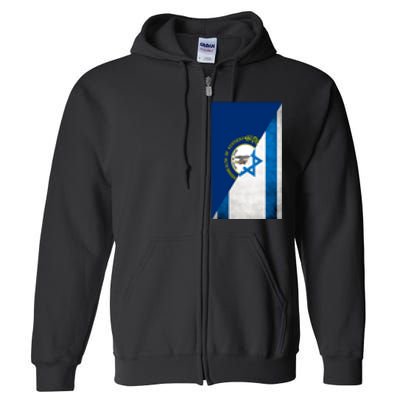 Kentucky Stands With Israeli Flag Kentucky Flag Full Zip Hoodie