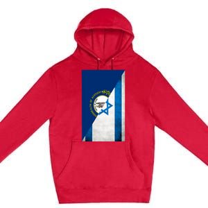 Kentucky Stands With Israeli Flag Kentucky Flag Premium Pullover Hoodie