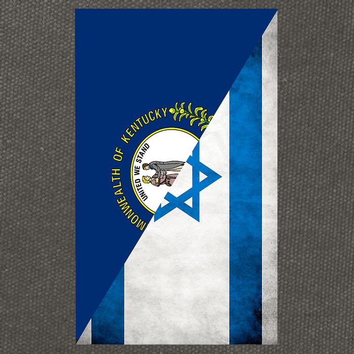 Kentucky Stands With Israeli Flag Kentucky Flag Cotton Canvas Backpack