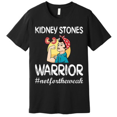 Kidney Stones Warrior Kidney Stone Surgery Kidney Awareness Premium T-Shirt