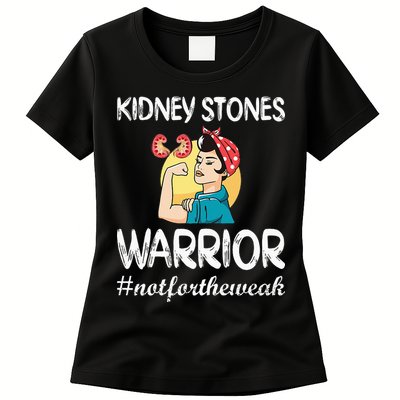 Kidney Stones Warrior Kidney Stone Surgery Kidney Awareness Womens T-Shirt