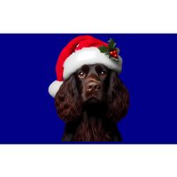 Kin Spaniel With Santa Hat Christmas Dog Owner Lover Mom Gift Bumper Sticker