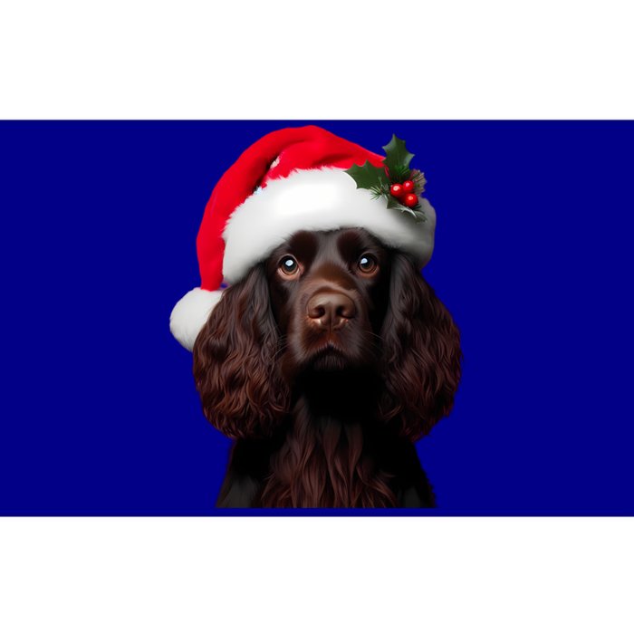 Kin Spaniel With Santa Hat Christmas Dog Owner Lover Mom Gift Bumper Sticker