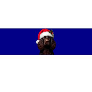 Kin Spaniel With Santa Hat Christmas Dog Owner Lover Mom Gift Bumper Sticker