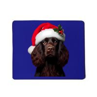 Kin Spaniel With Santa Hat Christmas Dog Owner Lover Mom Gift Mousepad