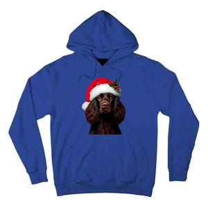 Kin Spaniel With Santa Hat Christmas Dog Owner Lover Mom Gift Tall Hoodie