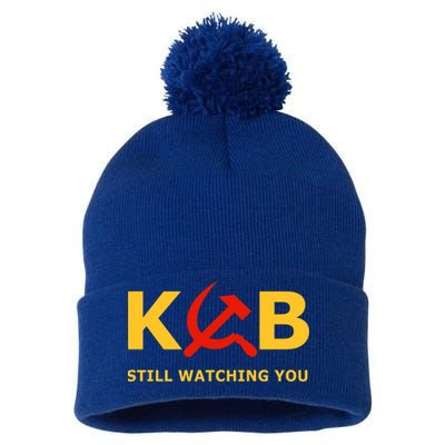 Kgb Still Watching You Cccp Ussr Soviet Union Gift Pom Pom 12in Knit Beanie