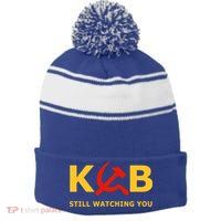 Kgb Still Watching You Cccp Ussr Soviet Union Gift Stripe Pom Pom Beanie