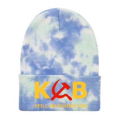 Kgb Still Watching You Cccp Ussr Soviet Union Gift Tie Dye 12in Knit Beanie