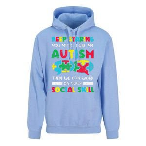 Keep Staring You Might Cure My Autism Awareness Autistic Unisex Surf Hoodie