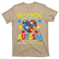 Keep Staring You Might Cure My Autism Puzzle Gift T-Shirt