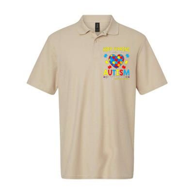 Keep Staring You Might Cure My Autism Puzzle Gift Softstyle Adult Sport Polo