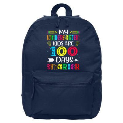 Kindergarten Teacher 100 Days Smarter 100th Day Of School 16 in Basic Backpack