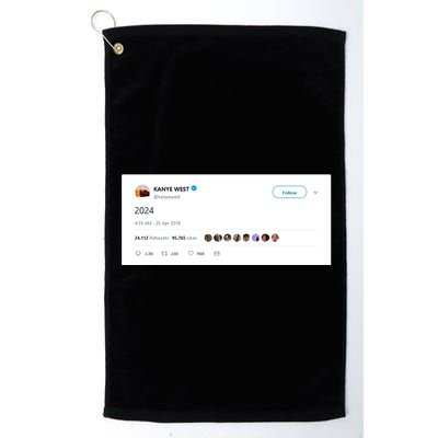 Kanye Tweets 2024 Platinum Collection Golf Towel