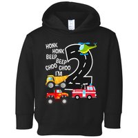 Kids Trucks 2nd Birthday Party Im 2 Year Old Bday Toddler Hoodie