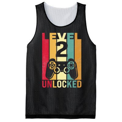 Kids Two 2yr 2 Birthday Boy Son Funny Gamer 2nd Years Old Mesh Reversible Basketball Jersey Tank