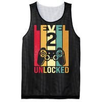 Kids Two 2yr 2 Birthday Boy Son Funny Gamer 2nd Years Old Mesh Reversible Basketball Jersey Tank