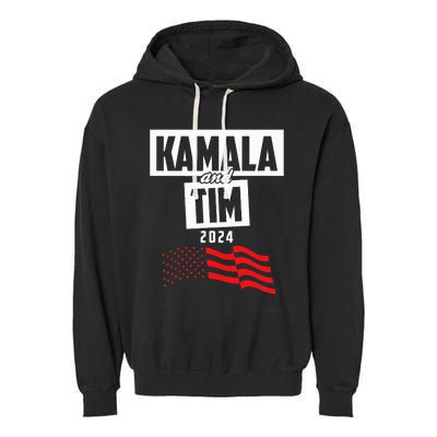 Kamala & Tim 2024 For Kamala Harris Supporters Garment-Dyed Fleece Hoodie