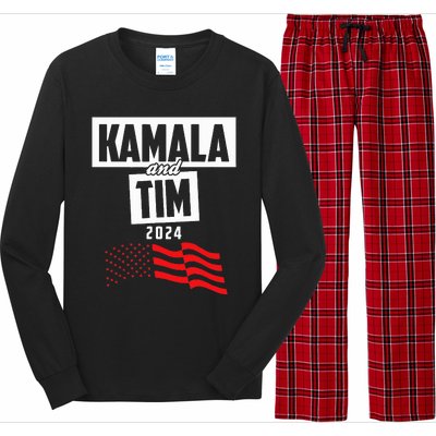 Kamala & Tim 2024 For Kamala Harris Supporters Long Sleeve Pajama Set