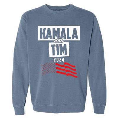 Kamala & Tim 2024 For Kamala Harris Supporters Garment-Dyed Sweatshirt