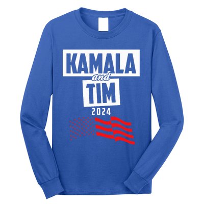 Kamala & Tim 2024 For Kamala Harris Supporters Long Sleeve Shirt