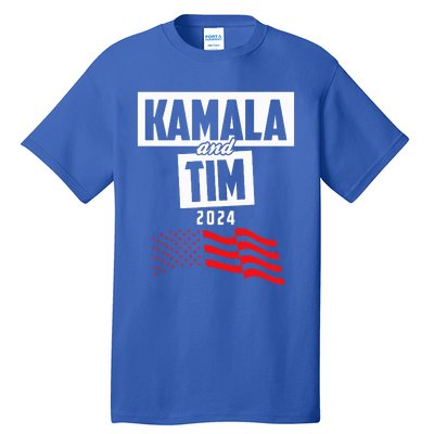 Kamala & Tim 2024 For Kamala Harris Supporters Tall T-Shirt